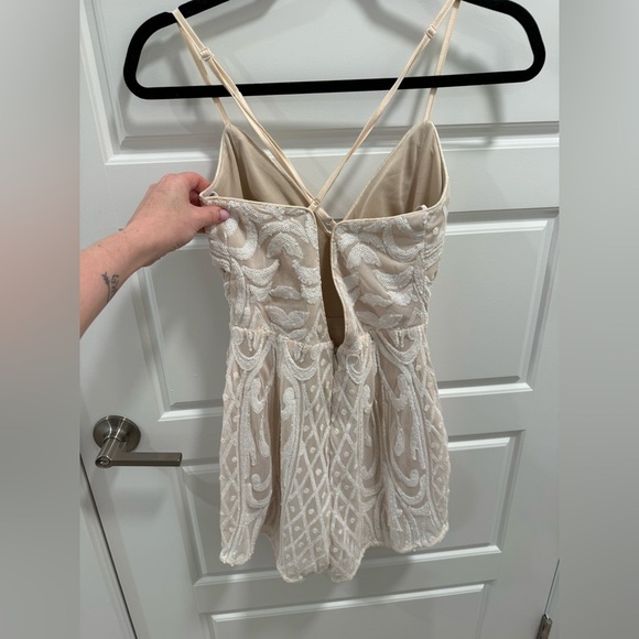 NWOT Lulus Catch a Spark Sequin Romper - Picture 5 of 5